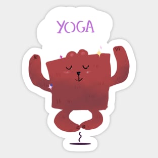 Yoga bear Sticker